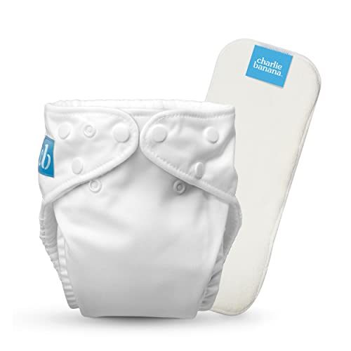 Stoffwindel Einheitsgröße mit Einlage - 1er Pack, Weiß